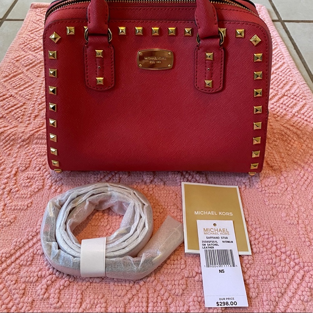 Michael Kors studded leather crossbody bag